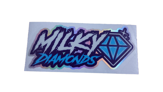 Milky Diamonds Logo Holographic Sticker